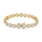 8mm Round Cut Cluster Bracelet