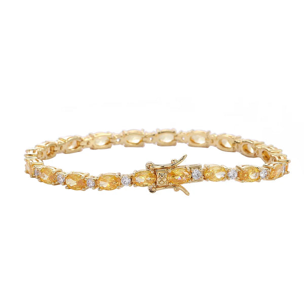Yellow Pave Set Bracelet