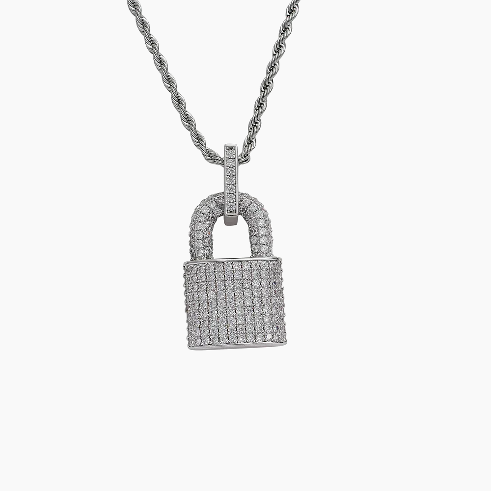 Iced Lock Pendant