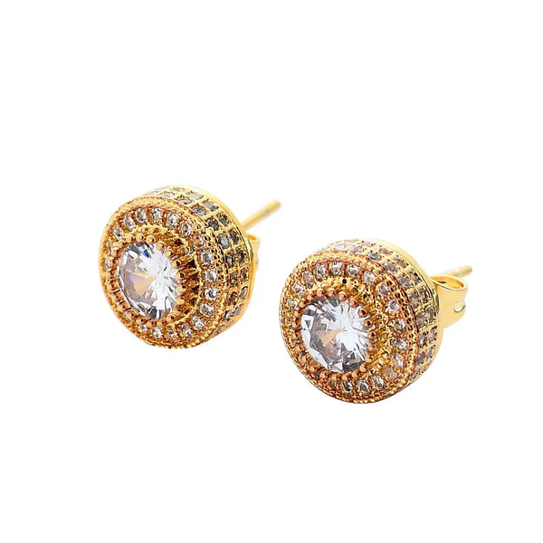 10mm Round Stud Cluster Earrings