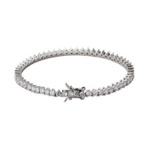 3mm Round Cut Tennis Bracelet