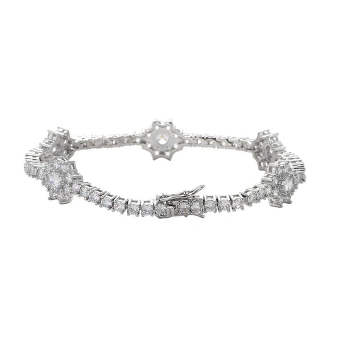 Iced Charm Tennis Bracelet