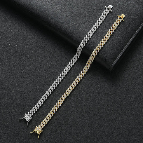 6mm Iced Cuban Link Bracelet