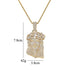 Jesus Piece Pendant - Paved Crown