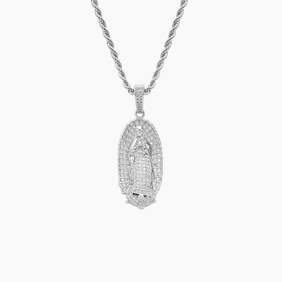 Iced Virgin Mary Pendant
