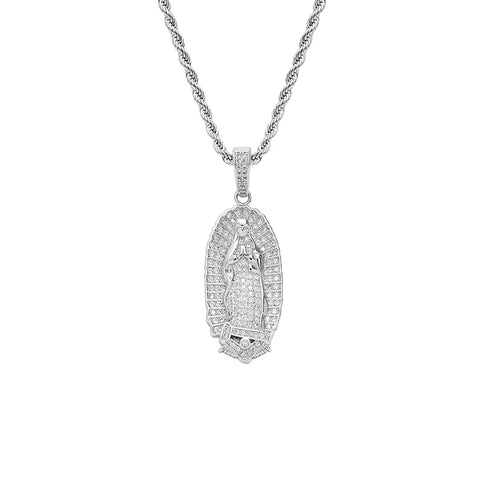 Iced Virgin Mary Pendant