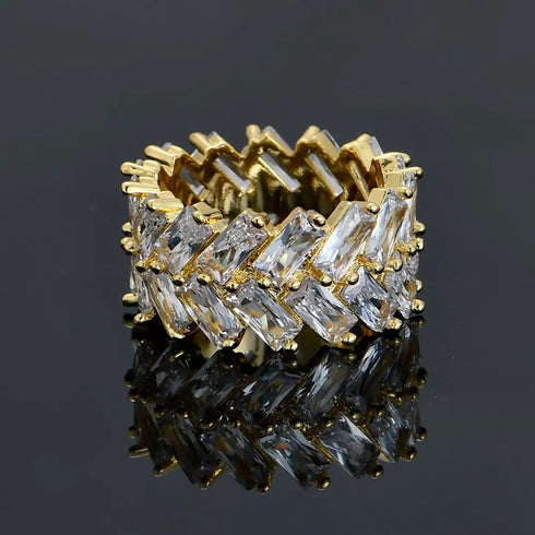 Double Row Baguette Ring