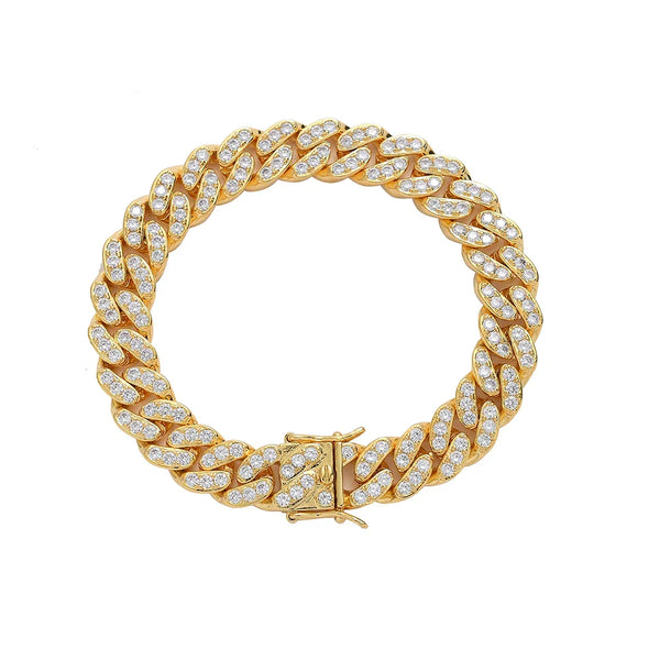 12mm Iced Cuban Link Bracelet