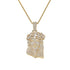 Jesus Piece Pendant - Paved Crown