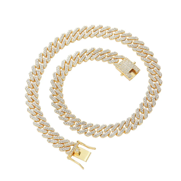 12mm Prong Set Cuban Link Chain