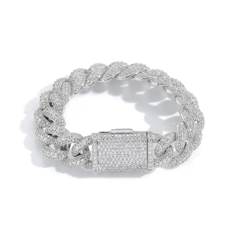 18mm Iced Cuban Link Bracelet