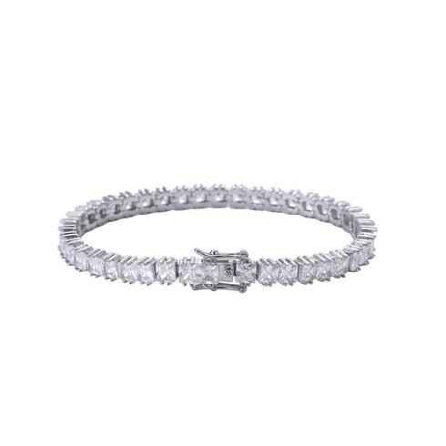 4mm Square Cut Tennis Bracelet