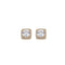 Square Cut Cluster Earrings
