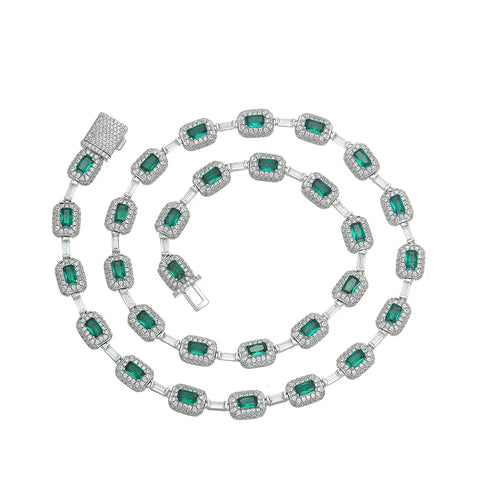 Emerald Baguette Link Chain