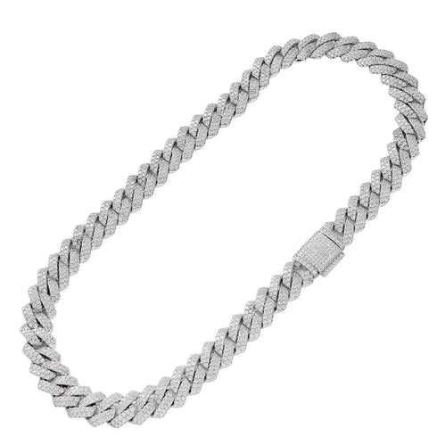 13mm Micro Pave Cuban Link Chain