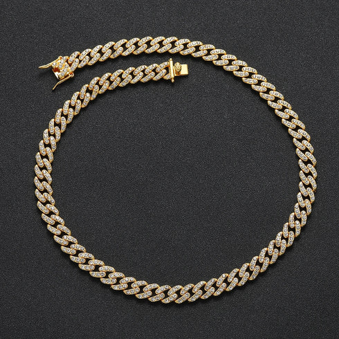 9mm Iced Cuban Link Chain
