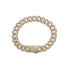 10mm Prong Set Cuban Link Bracelet - Spring Clasp
