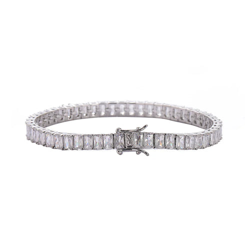 5mm Baguette Cut Tennis Bracelet