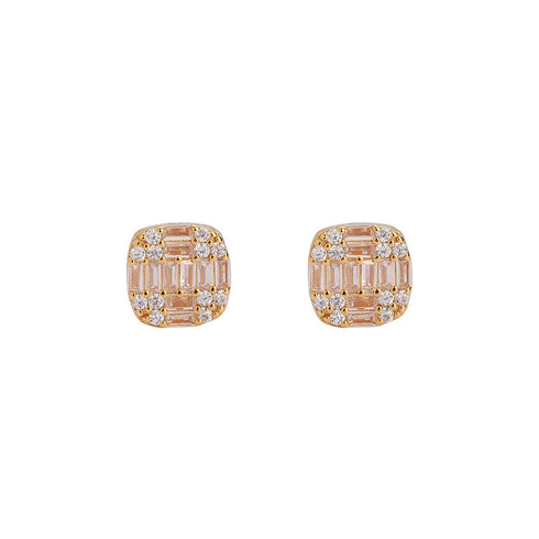 3 Layer Baguette Earrings