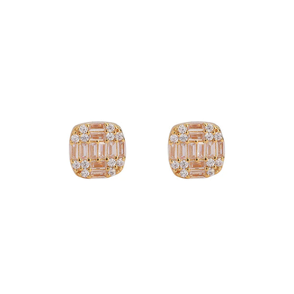 3 Layer Baguette Earrings