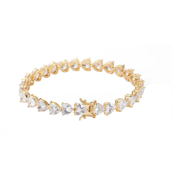 7mm Heart Cut Tennis Bracelet