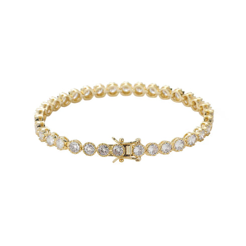 4mm Round Cut Tennis Bracelet
