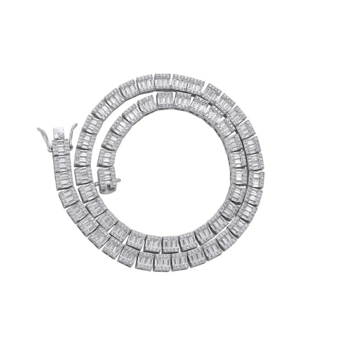 Cluster Baguette Chain