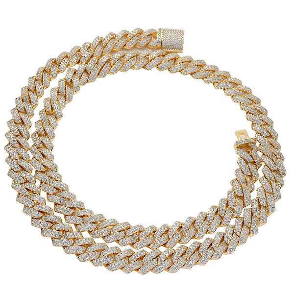 13mm Micro Pave Cuban Link Chain