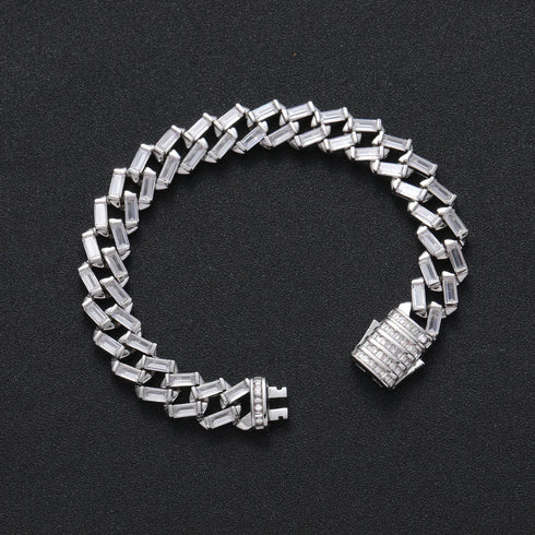 12mm Baguette Prong Set Bracelet