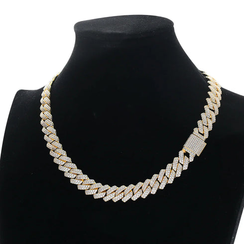 13mm Micro Pave Cuban Link Chain