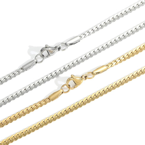 3mm Flat Cuban Link Chain