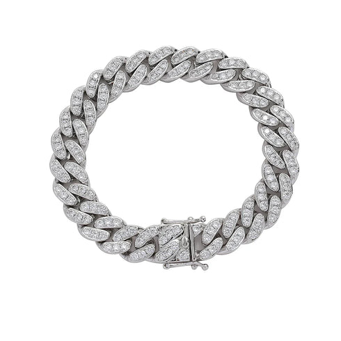 12mm Iced Cuban Link Bracelet