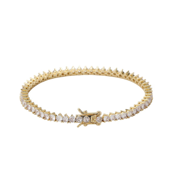 3mm Round Cut Tennis Bracelet
