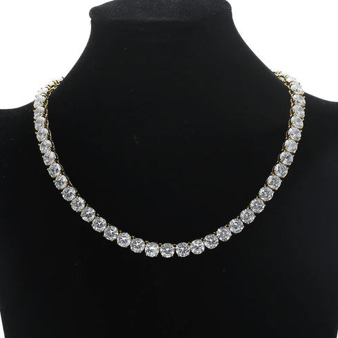 8mm Round Cut Tennis Chain