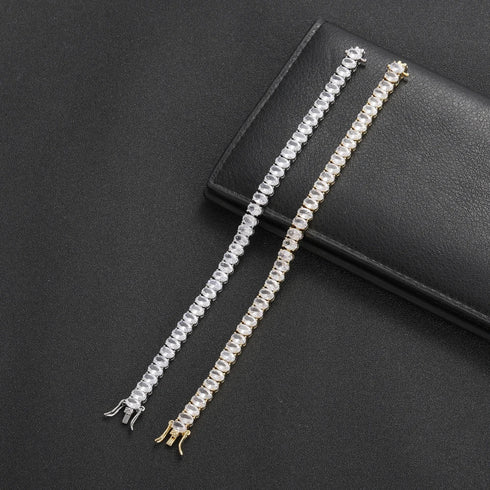 6mm Pave Cut Tennis Bracelet