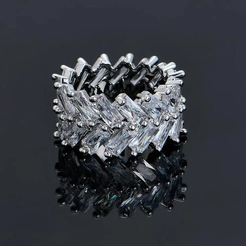 Double Row Baguette Ring