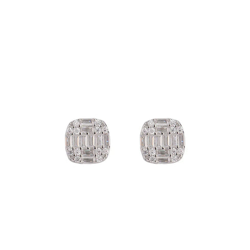 3 Layer Baguette Earrings