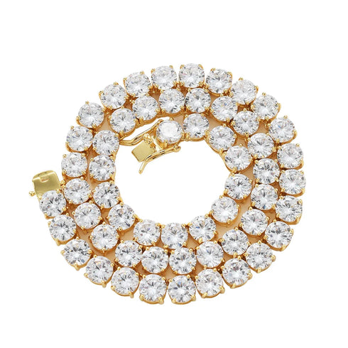 8mm Round Cut Tennis Chain