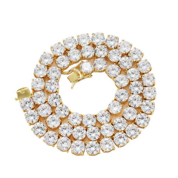 8mm Round Cut Tennis Chain