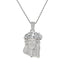 Jesus Piece Pendant - Paved Crown