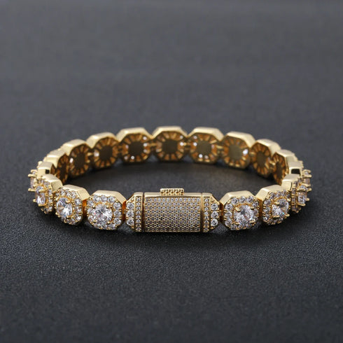 10mm Cluster Tennis Bracelet