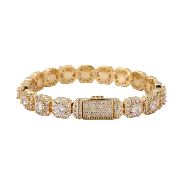 10mm Cluster Tennis Bracelet