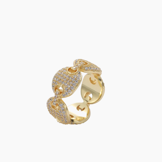 Iced Anchor Link Ring