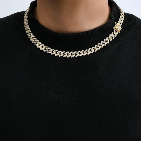 10mm Prong Set Cuban Link Chain