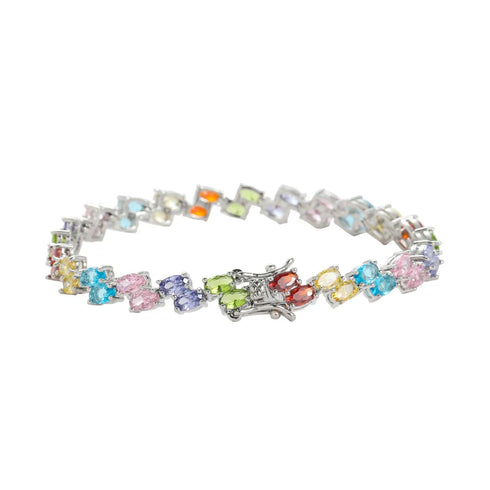 Double Paved Rainbow Bracelet