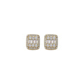 Baguette Cut Cluster Earrings