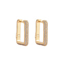 Square Hoop Iced Earrings