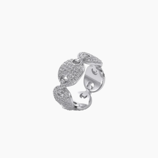 Iced Anchor Link Ring