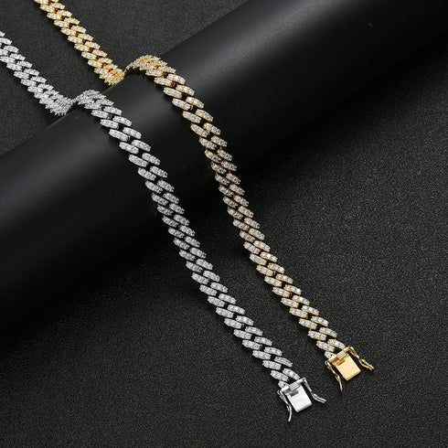 10mm Prong Set Cuban Link Chain