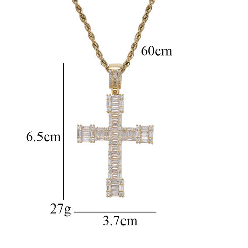 Baguette Cross Pendant